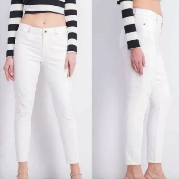 Pistola Jennifer Skinny Distressed Jeans in White Oak NWT 28 - Picture 1 of 6